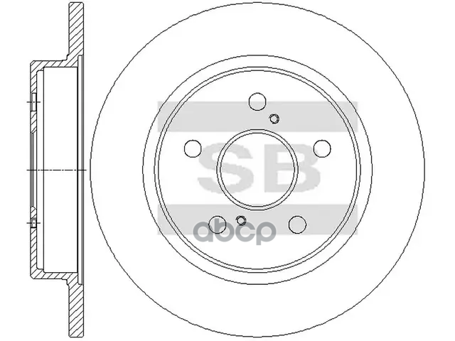 Диск тормозной задний SANGSIN BRAKE SD4908